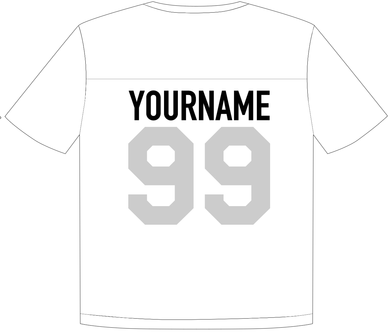 Hockey Jersey - Player Name Decal