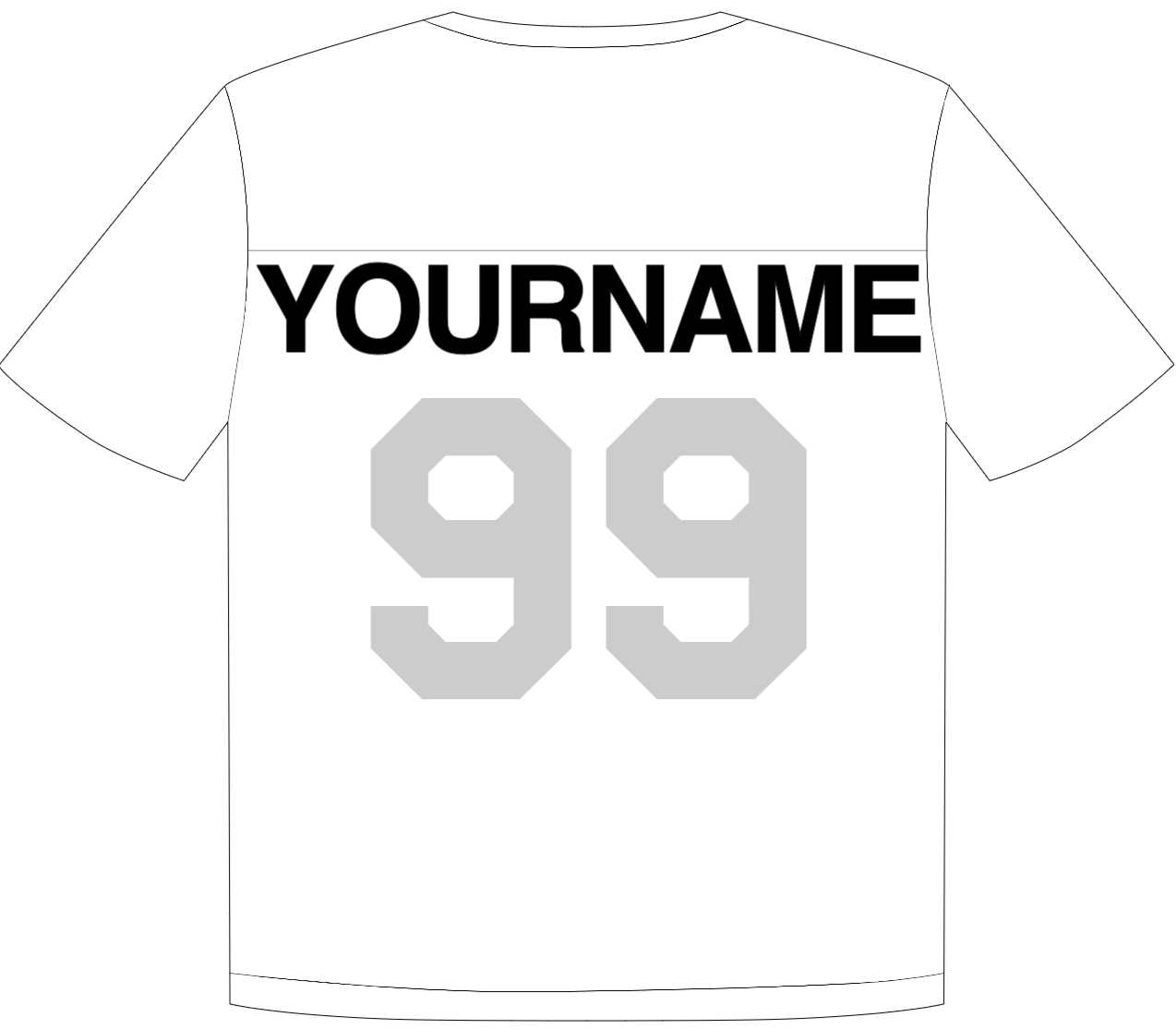 Hockey Jersey - Player Name Decal
