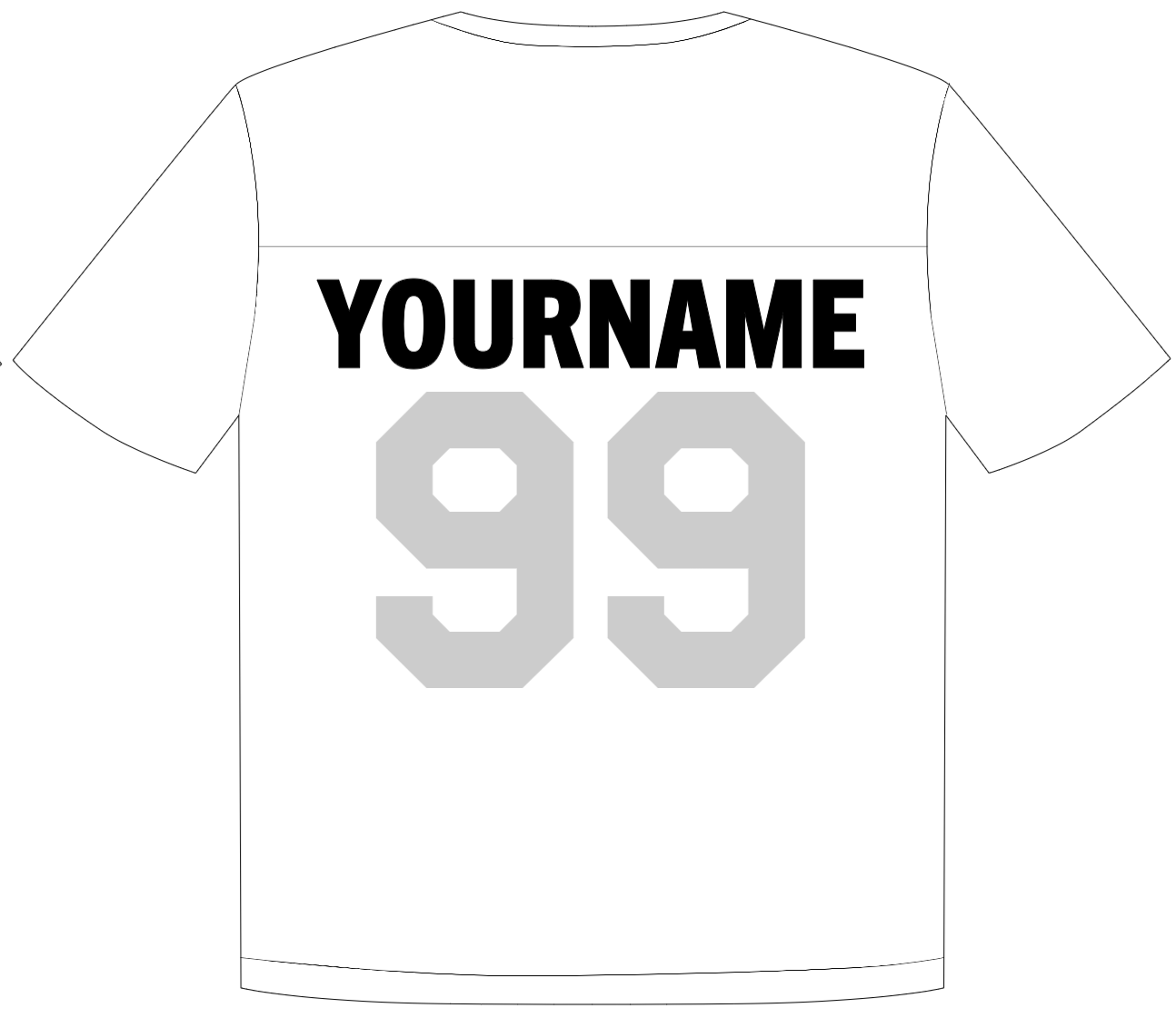 Hockey Jersey - Player Name Decal